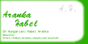 aranka habel business card